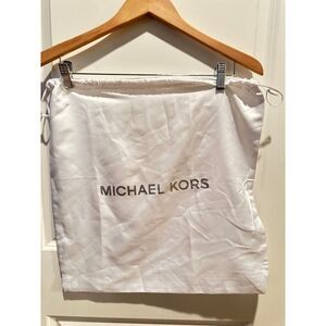 Michael Kors Logo White Satin Drawstring Cover Dust Bag 18x18